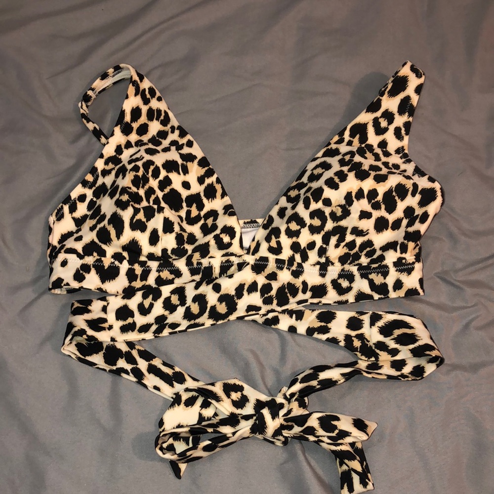 cheetah print bikini top